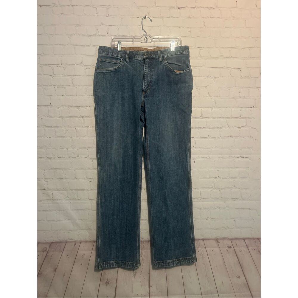 Duluth Trading Co Men’s Jeans Size 36x34 Relaxed Straight Leg Denim Pants - Picture 2 of 3